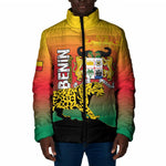 Personalized Benin National Day Padded Jacket Leopard With Coat Of Arms
