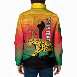Personalized Benin National Day Padded Jacket Leopard With Coat Of Arms