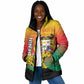 Personalized Benin National Day Padded Jacket Leopard With Coat Of Arms