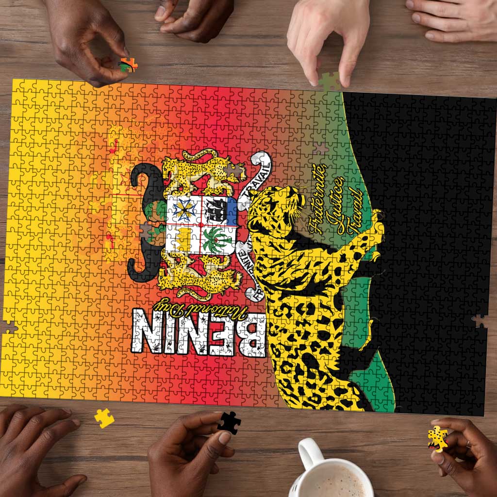 Benin National Day Puzzle Leopard With Coat Of Arms