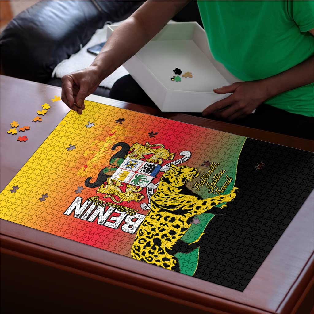 Benin National Day Puzzle Leopard With Coat Of Arms