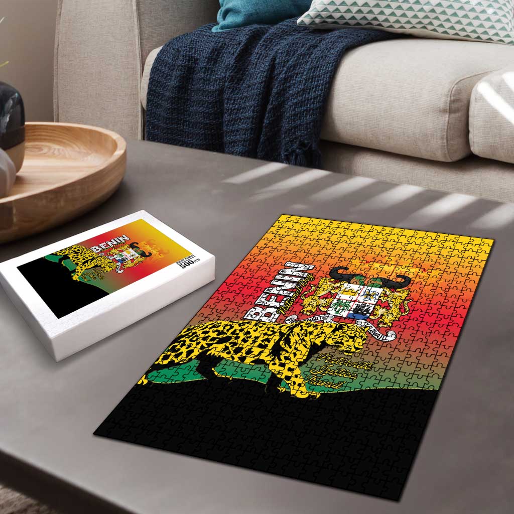 Benin National Day Puzzle Leopard With Coat Of Arms