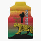 Personalized Benin National Day Sleeveless Puffer Jacket Leopard With Coat Of Arms