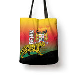 Benin National Day Tote Bag Leopard With Coat Of Arms