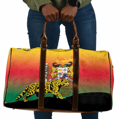 Benin National Day Travel Bag Leopard With Coat Of Arms