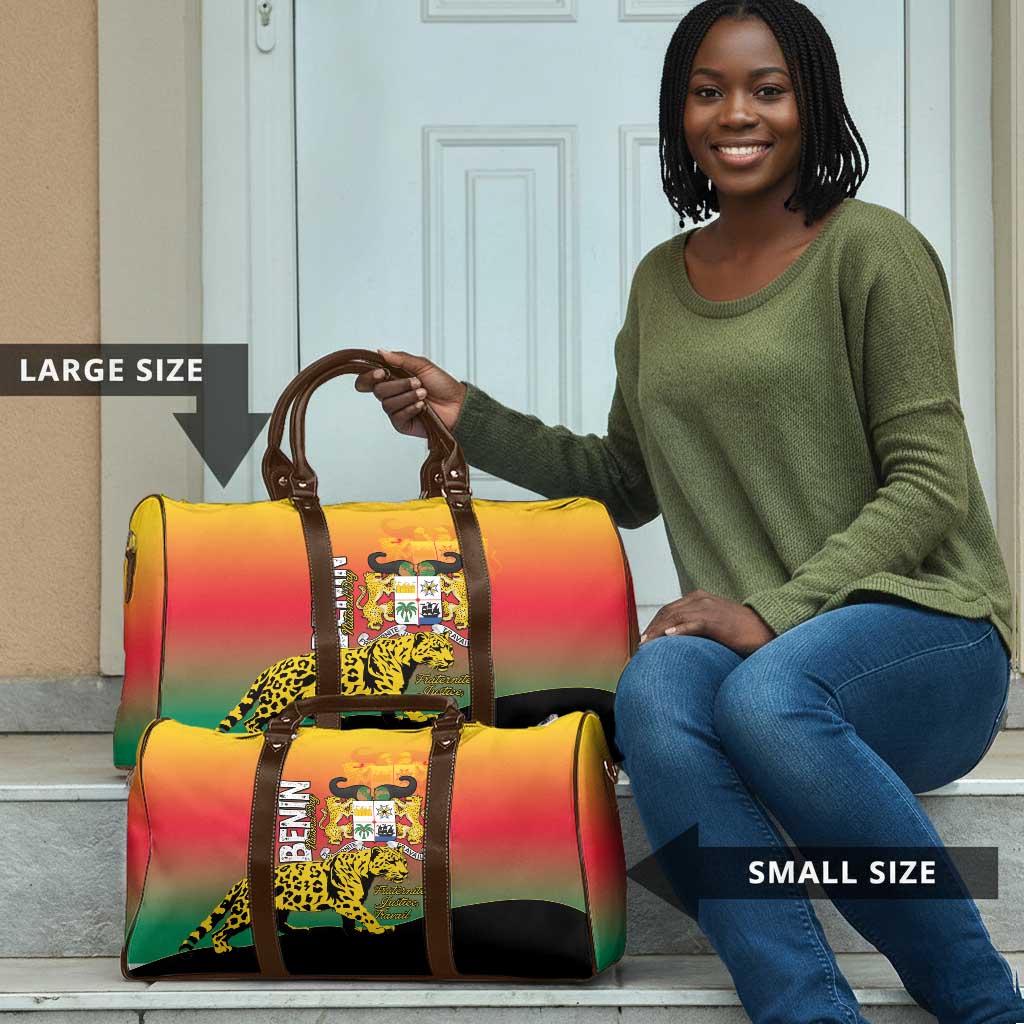 Benin National Day Travel Bag Leopard With Coat Of Arms