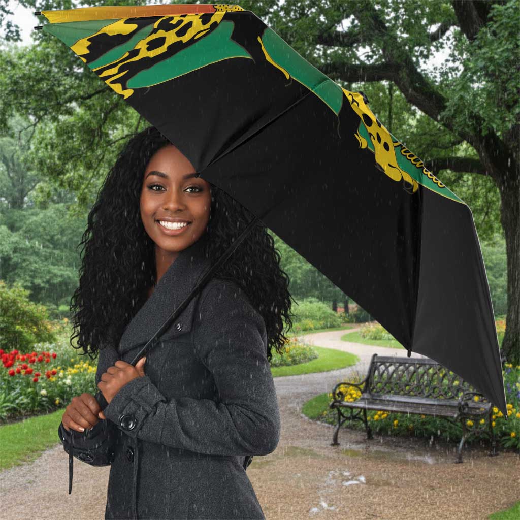 Benin National Day Umbrella Leopard With Coat Of Arms
