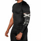 Personalized Jamaica Arm Sleeves Coat Of Arms With Rastafarian Lion Silver Color