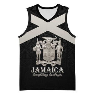 Personalized Jamaica Basketball Jersey Out of Many One People Silver Color LT15