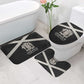 Jamaica Bathroom Set Coat Of Arms With Rastafarian Lion Silver Color