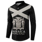 Personalized Jamaica Button Sweatshirt Coat Of Arms With Rastafarian Lion Silver Color