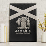 Jamaica Canvas Wall Art Out of Many One People Silver Color - African Pride