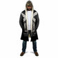 Personalized Jamaica Cloak Coat Of Arms With Rastafarian Lion Silver Color