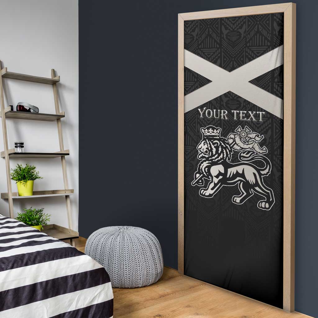 Personalized Jamaica Door Cover Coat Of Arms With Rastafarian Lion Silver Color
