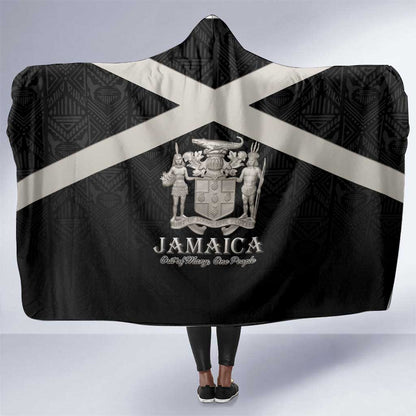 Jamaica Hooded Blanket Out of Many One People Silver Color - African Pride