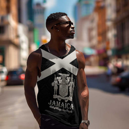 Personalized Jamaica Men Tank Top Out of Many One People Silver Color - African Pride