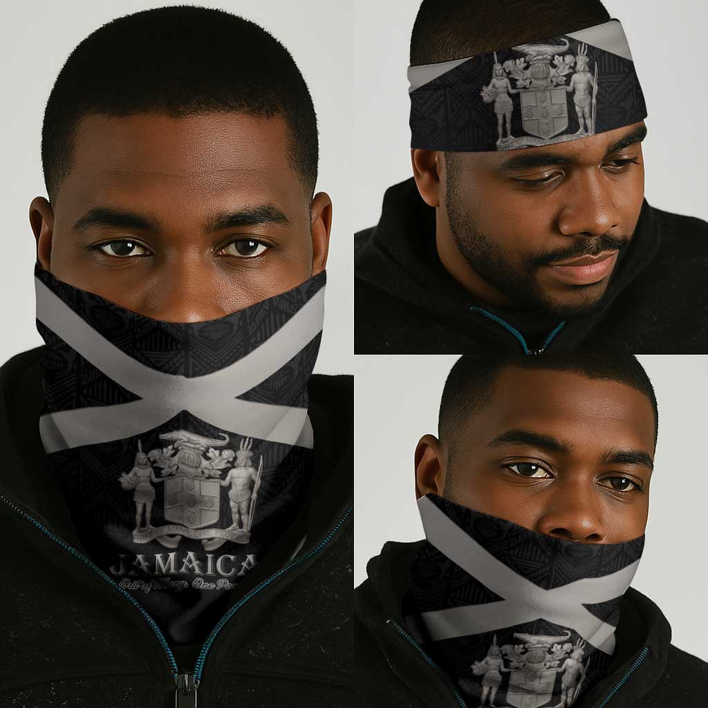 Jamaica Neck Gaiter Out of Many One People Silver Color LT15
