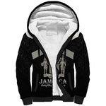 Personalized Jamaica Sherpa Hoodie Out of Many One People Silver Color - African Pride