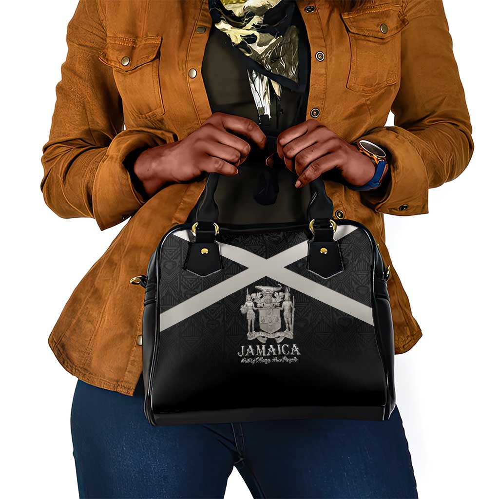 Jamaica Shoulder Handbag Out of Many One People Silver Color - African Pride