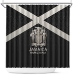 Jamaica Shower Curtain Out of Many One People Silver Color - African Pride
