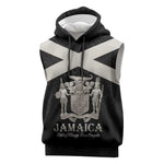 Personalized Jamaica Sleeveless Hoodie Out of Many One People Silver Color - African Pride