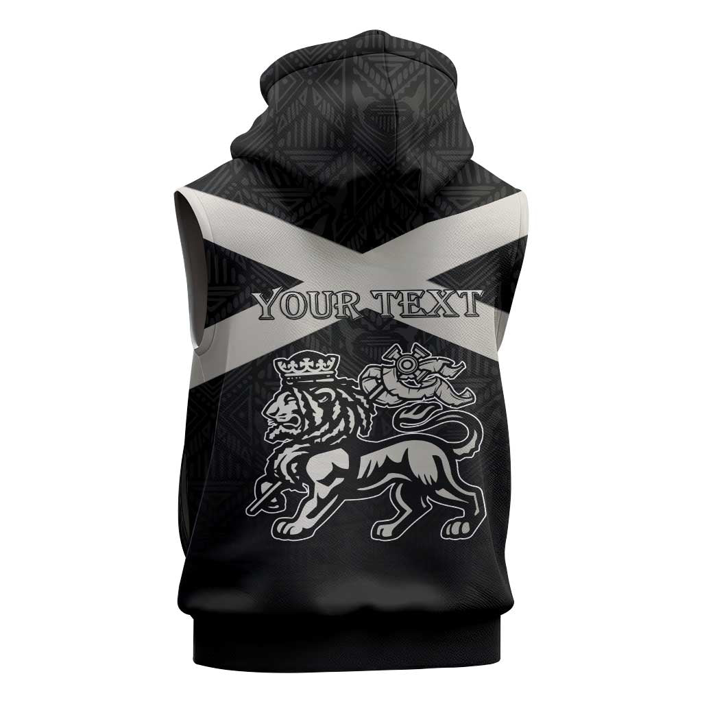 Personalized Jamaica Sleeveless Zip Hoodie Out of Many One People Silver Color - African Pride