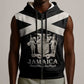 Personalized Jamaica Sleeveless Zip Hoodie Out of Many One People Silver Color - African Pride