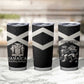 Personalized Jamaica Tumbler Cup Out of Many One People Silver Color - African Pride