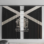 Jamaica Window Curtain Out of Many One People Silver Color - African Pride