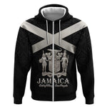 Personalized Jamaica Zip Hoodie Out of Many One People Silver Color - African Pride
