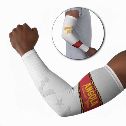 Custom Angola Football Arm Sleeves Avante Palancas Negras - White
