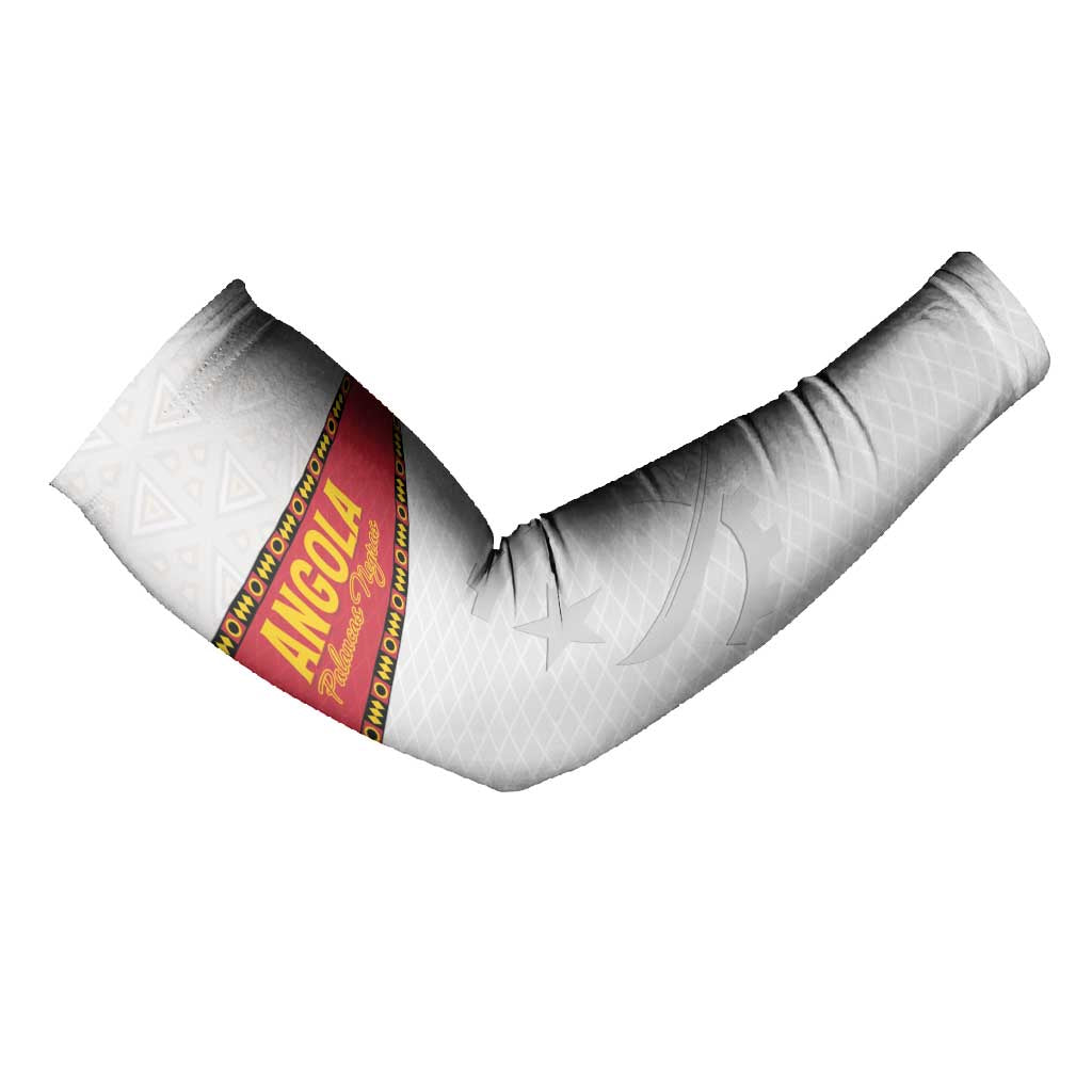 Custom Angola Football Arm Sleeves Avante Palancas Negras - White