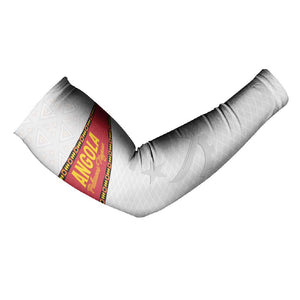 Custom Angola Football Arm Sleeves Avante Palancas Negras - White
