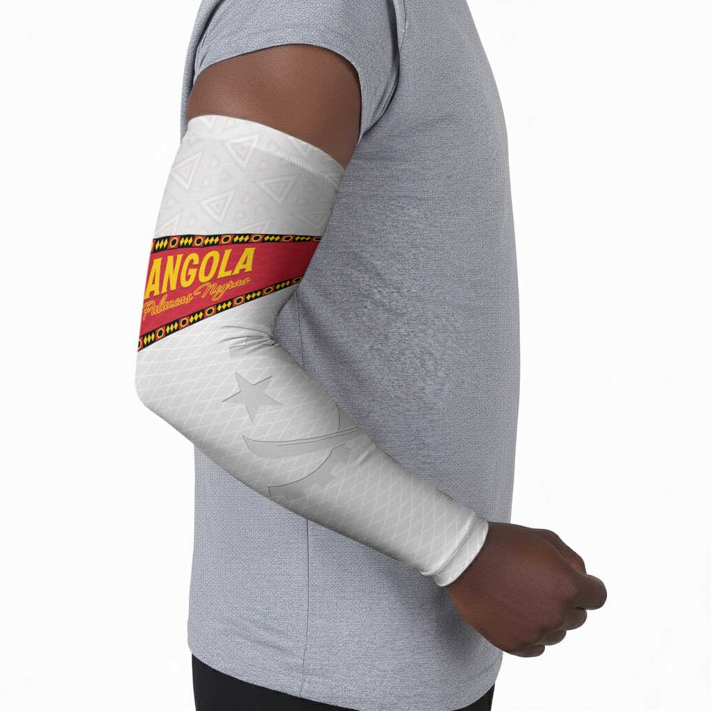 Custom Angola Football Arm Sleeves Avante Palancas Negras - White