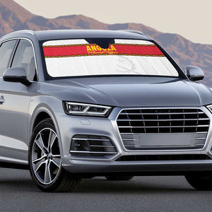 Angola Football Auto Sun Shade Avante Palancas Negras - White
