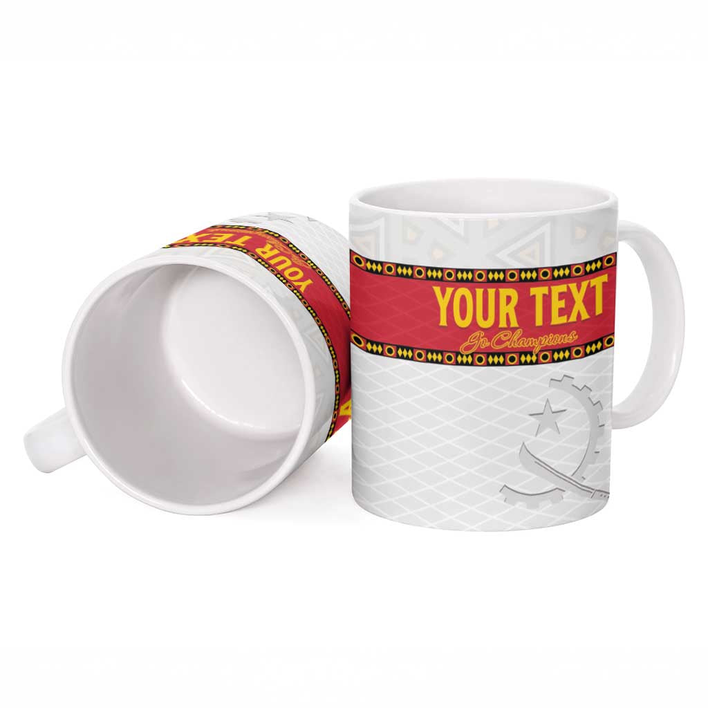 Custom Angola Football Ceramic Mug Avante Palancas Negras - White
