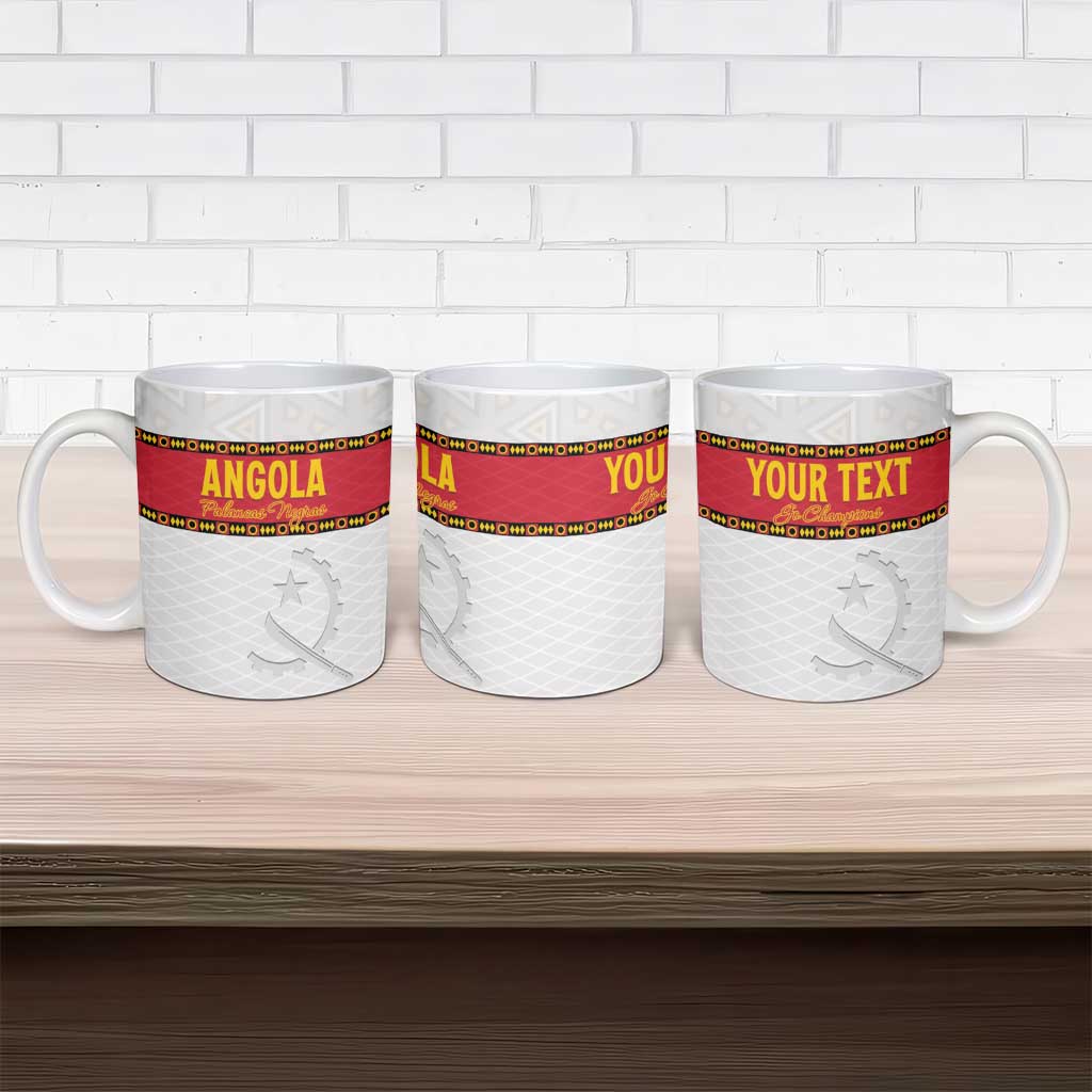 Custom Angola Football Ceramic Mug Avante Palancas Negras - White
