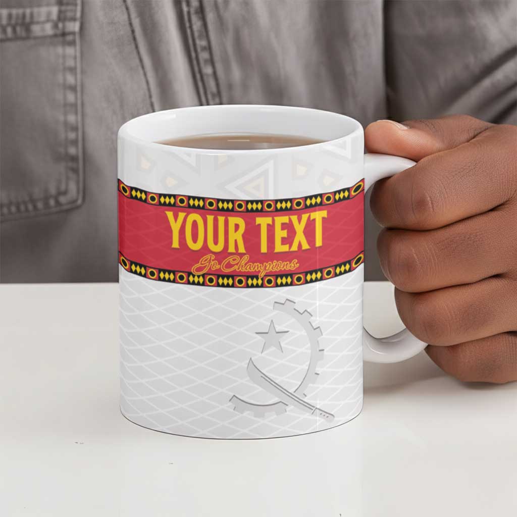 Custom Angola Football Ceramic Mug Avante Palancas Negras - White