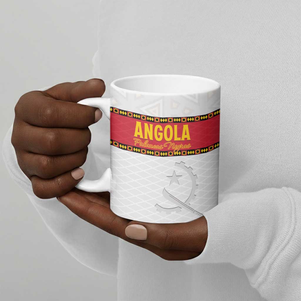 Custom Angola Football Ceramic Mug Avante Palancas Negras - White