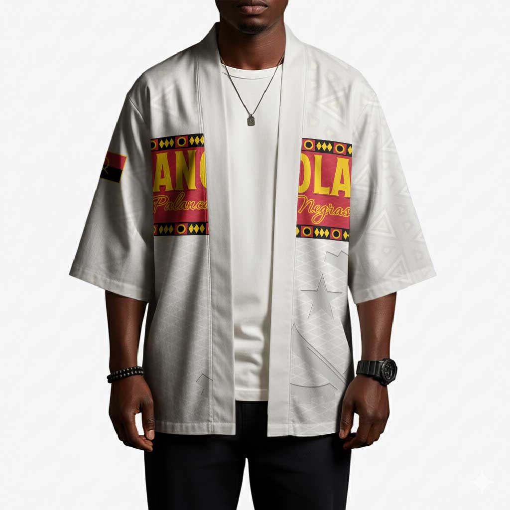 Custom Angola Football Kimono Avante Palancas Negras - White