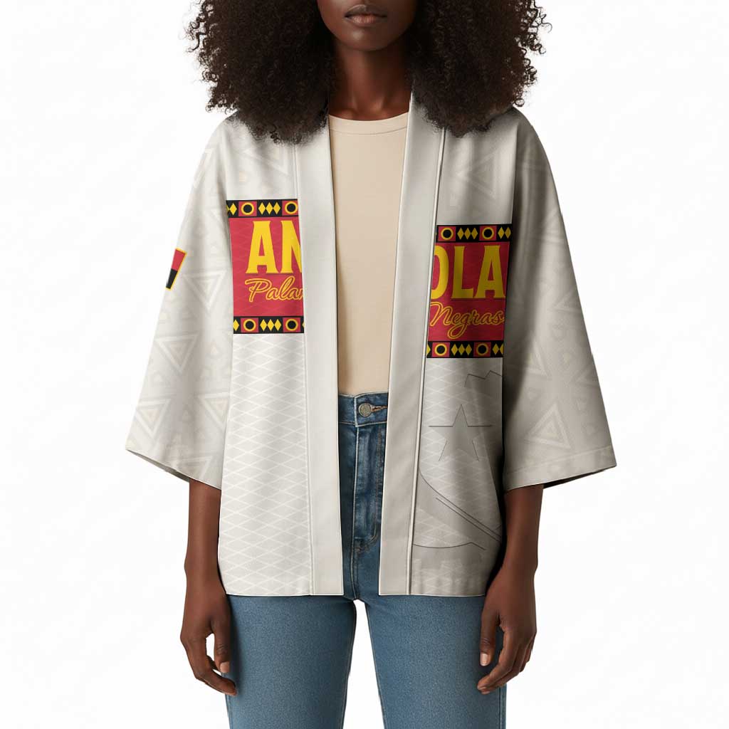 Custom Angola Football Kimono Avante Palancas Negras - White