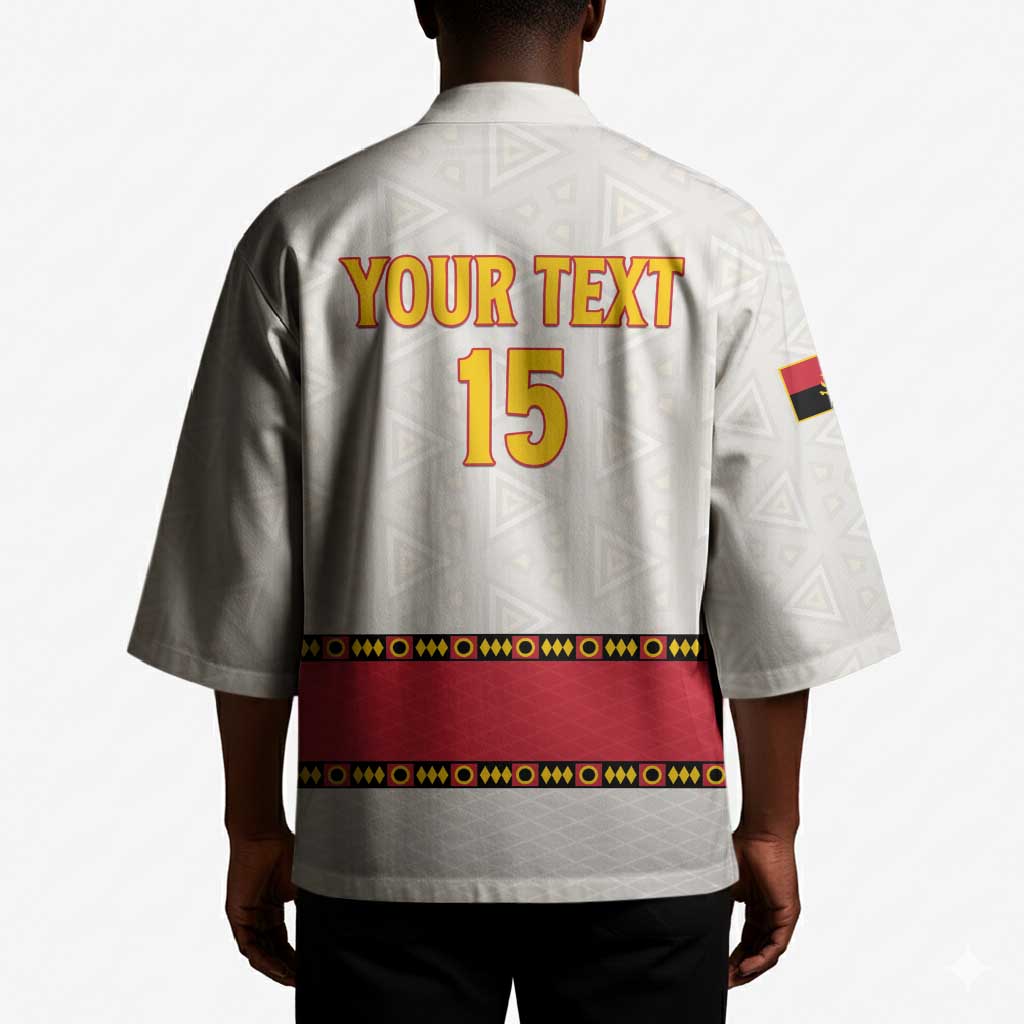 Custom Angola Football Kimono Avante Palancas Negras - White