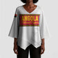 Custom Angola Football Kimono Sleeve Blouse Avante Palancas Negras - White
