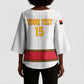 Custom Angola Football Kimono Sleeve Blouse Avante Palancas Negras - White