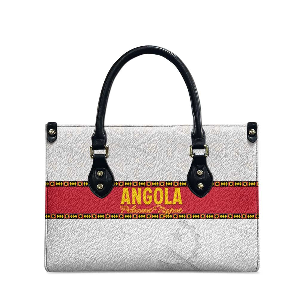 Angola Football Leather Bag Avante Palancas Negras - White