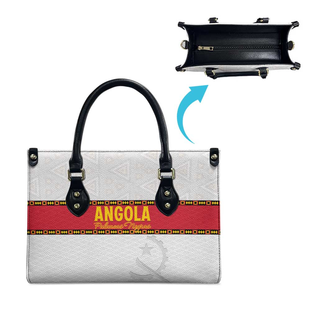 Angola Football Leather Bag Avante Palancas Negras - White
