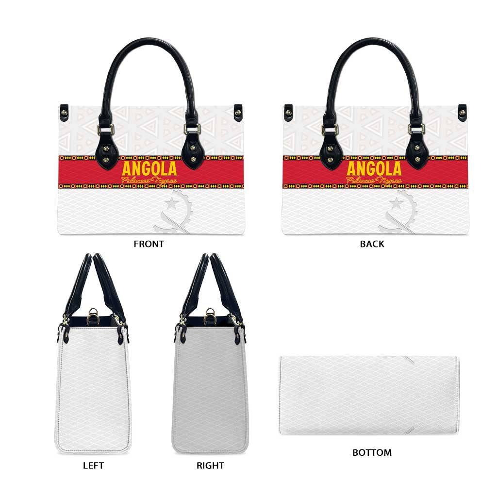 Angola Football Leather Bag Avante Palancas Negras - White