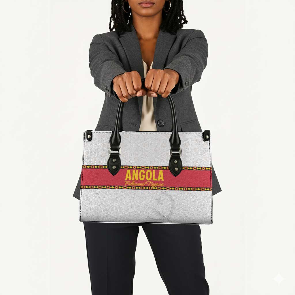 Angola Football Leather Bag Avante Palancas Negras - White
