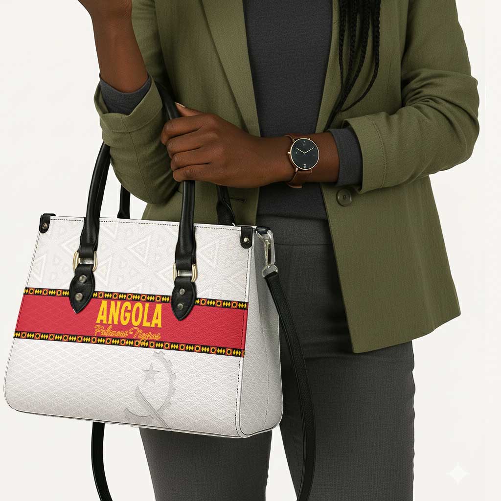 Angola Football Leather Bag Avante Palancas Negras - White
