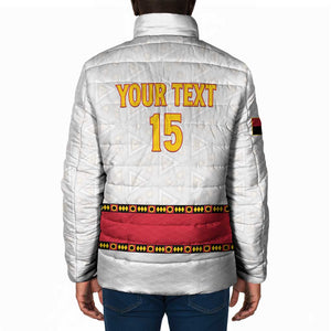 Custom Angola Football Padded Jacket Avante Palancas Negras - White